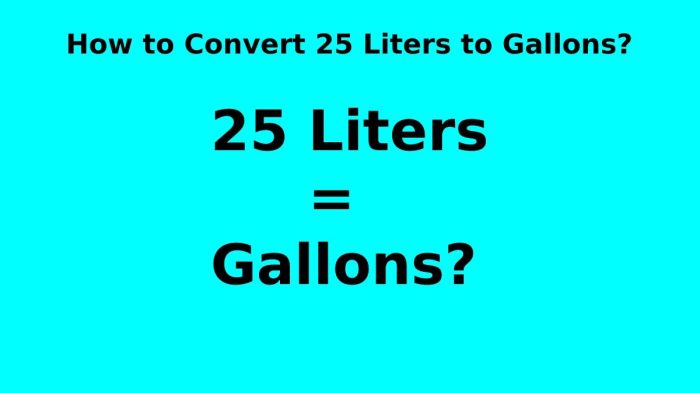 Konversi 25 Liter ke Galon: Rumus dan Contoh