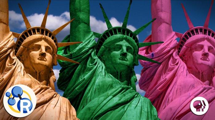 Liberty statue colors true chemical green video why society credit american