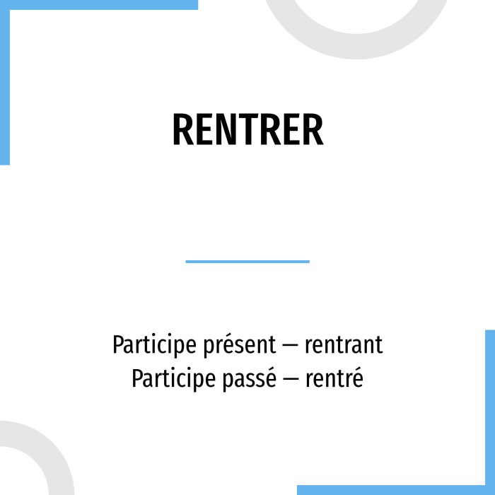 Konjugasi Kata 'Rentrer' dalam Bahasa Prancis